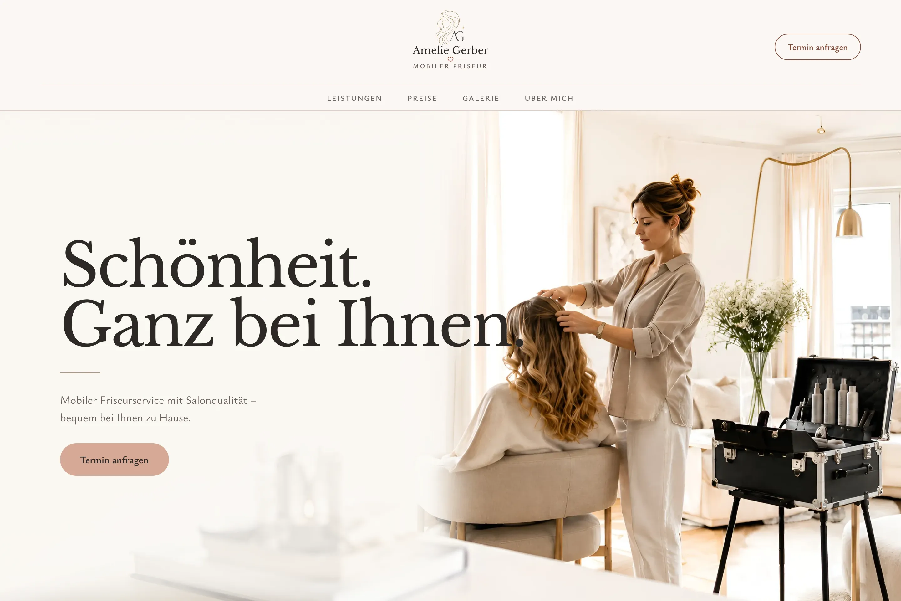 Website-Vorschau: Mobiler Friseurservice